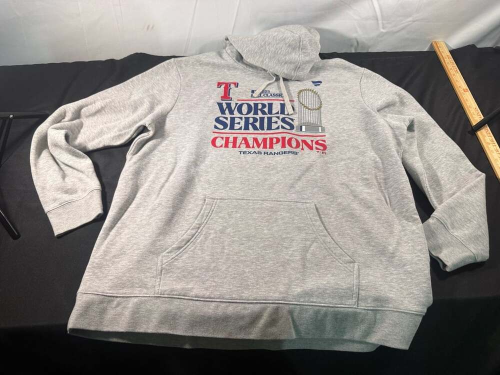 Men's Fanatics Heather Gray Texas Rangers 2023 World Series Champions Locker Roo